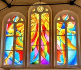 Central Hall now has stained windows